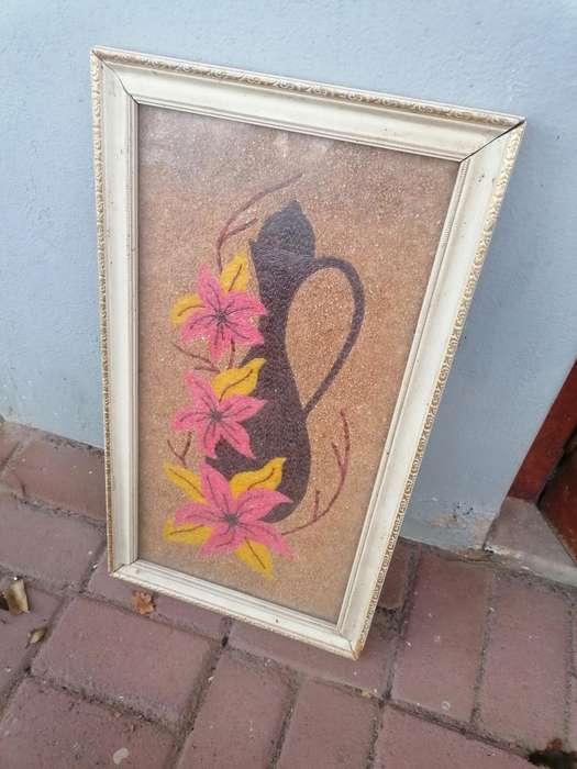 Lovely vintage art piece. 34cm x 60cm frame without 27cm x 53cm