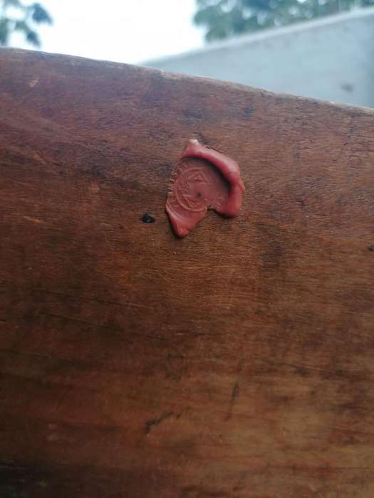 Early 20th Century Chinese Wooden Rice Measure with stamp seal , 1890s