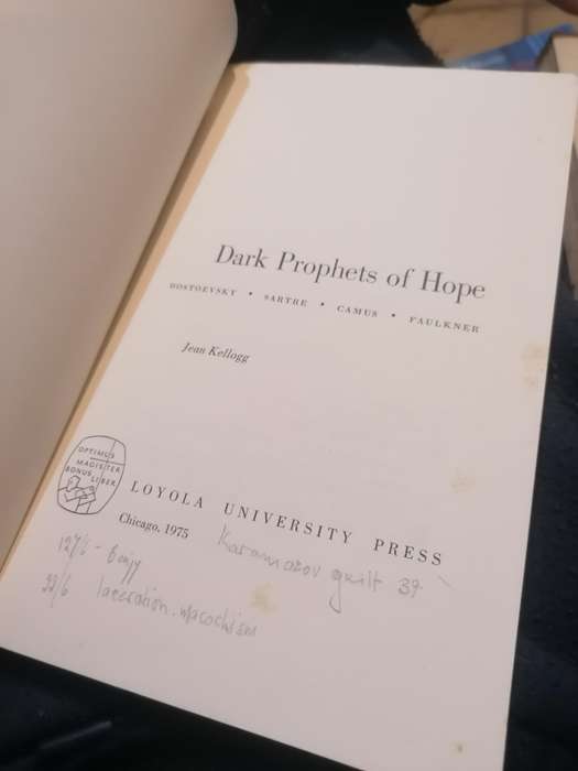 Dark Prophets of Hope- Book by Jean Kellogg