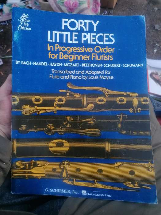 Forty Little Pieces in Progressive Order Book for Beginner Flutists Piano Accomp