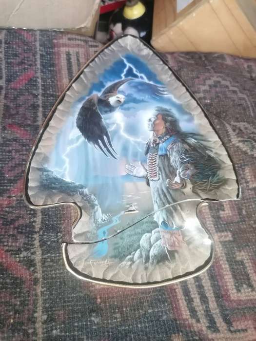 Limited edition Winged Spirit of the Storm by Frizzle porcelain need repair