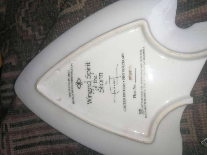 Limited edition Winged Spirit of the Storm by Frizzle porcelain need repair