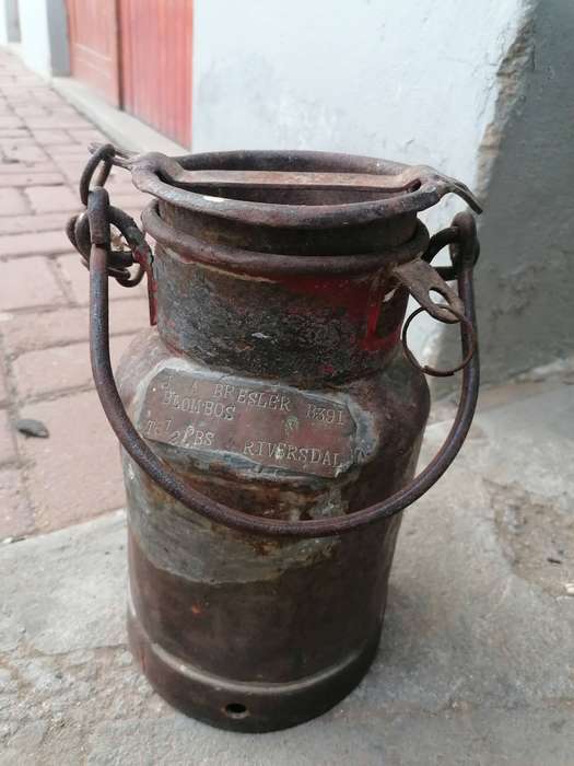 Vintage milk container from RIVERSDAL