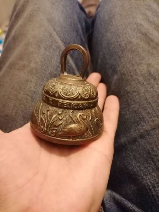 SOLID BRASS RELIGIOUS SANCTITY "LEO X AQUILA X AGNUS X PELICANUS" BELL