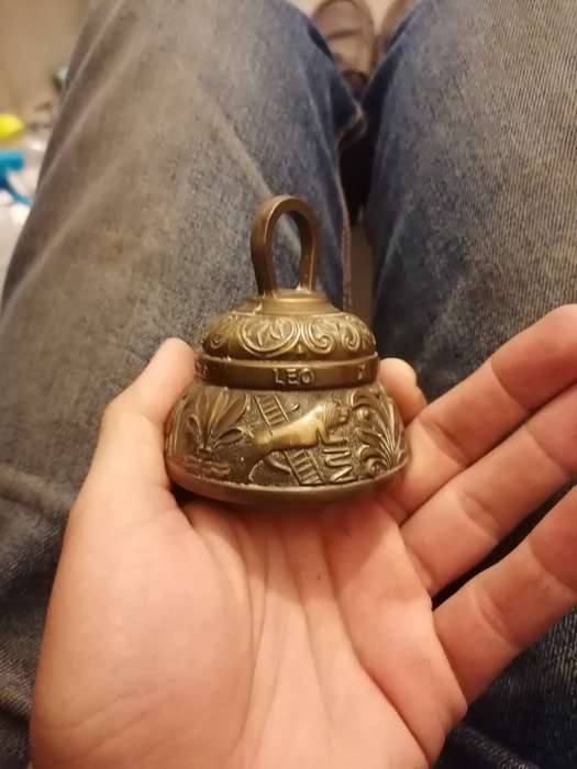 SOLID BRASS RELIGIOUS SANCTITY "LEO X AQUILA X AGNUS X PELICANUS" BELL