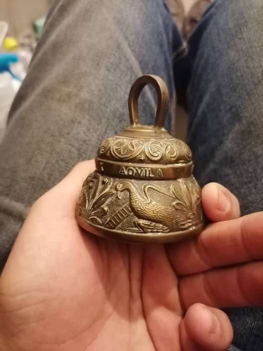SOLID BRASS RELIGIOUS SANCTITY "LEO X AQUILA X AGNUS X PELICANUS" BELL