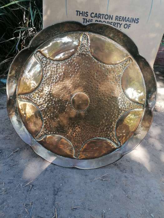 Antique copper wall decor plate