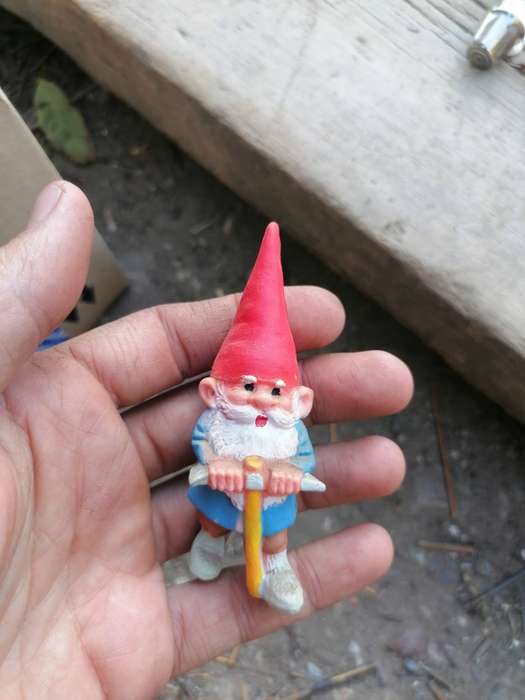 The world of David the Gnome - PVC Figure - David with a Pickaxe 1985 toy figure