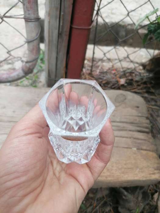 Small lead crystal glass vase