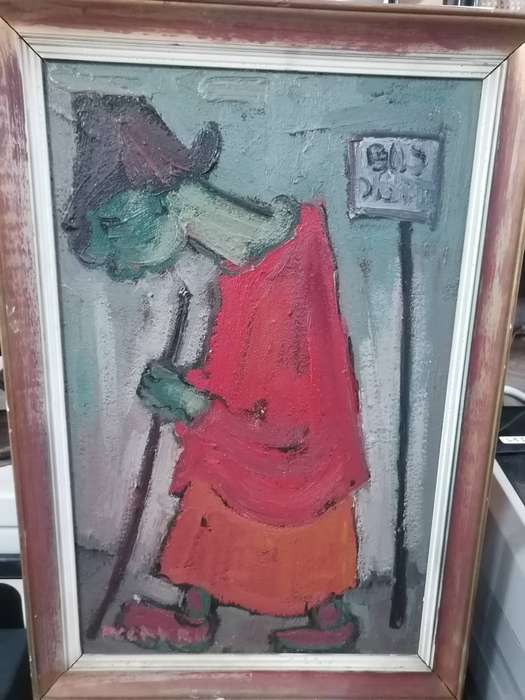 Rare find a original Frans claurhout oil painting 1950s-60s