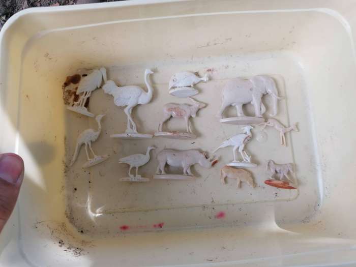Original Coca Cola Miniature White Plastic Animal Collectibles CIRCA 1960's