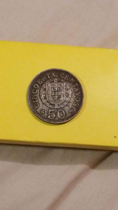 1928 Angola 50 Centavos Coin - Portuguese