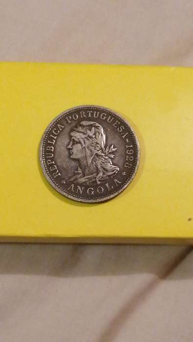 1928 Angola 50 Centavos Coin - Portuguese