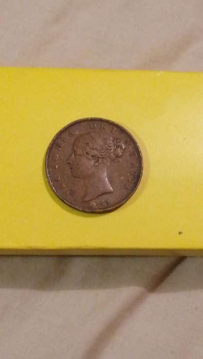 GREAT BRITAIN UK COIN 1/2 Penny 1853