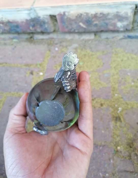 Large lion Glass Ball Paperweight Ngwenya