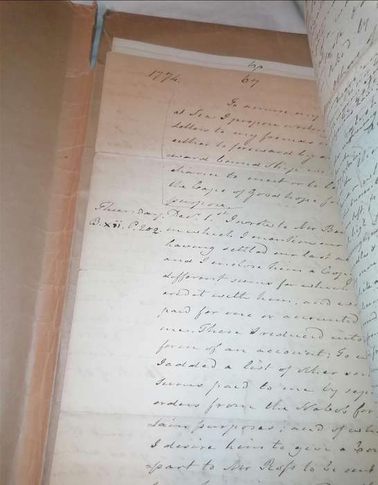 Ultra rare original 1774 journal of a GP on the HMS Buckingham ship