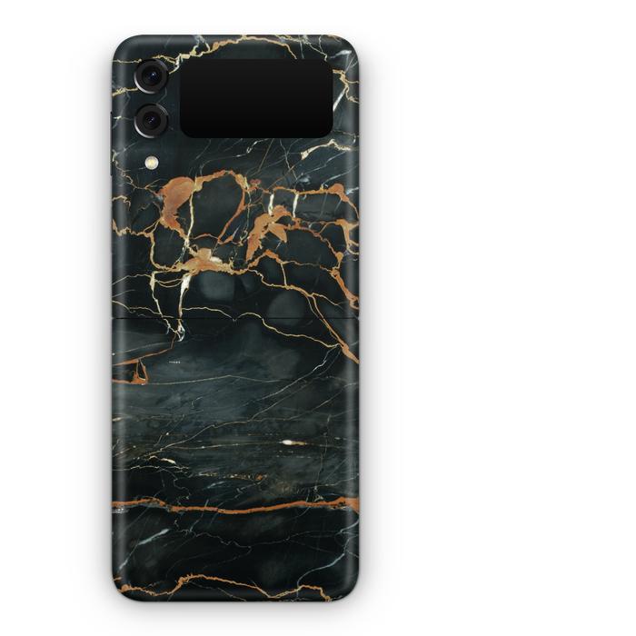 Skins SA Z Flip 3 - Marble Black & Gold Skin