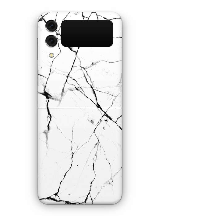 Skins SA Z Flip 4 - Marble White Skin