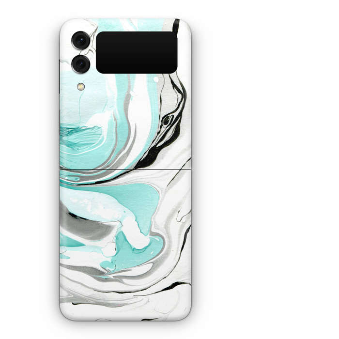 Skins SA Z Flip 3 - Swirl Turquoise Skin