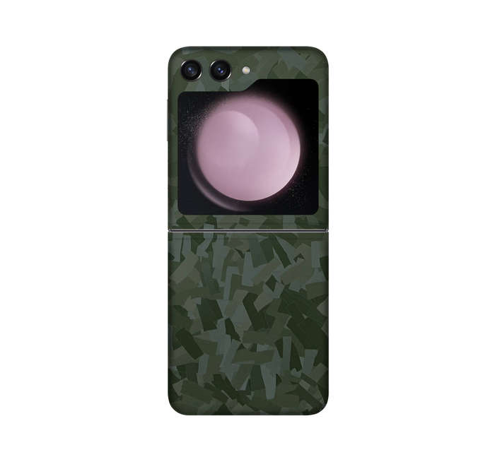 Skins SA Z Flip 5 - Forged Geometric Green Skin