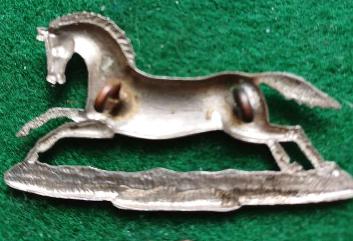 British Army, 3rd King's Own Hussars WM collar or NCO sleeve badge