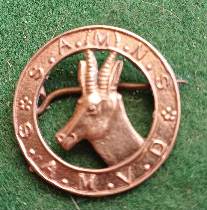 South African Military Nursing Service WM cap badge. scarce