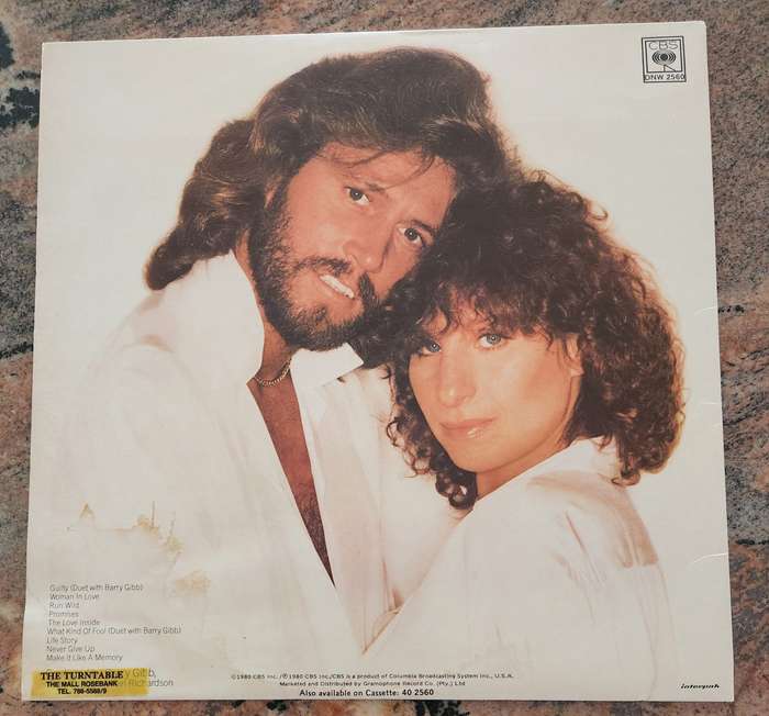 BARBRA STREISAND Guilty - Gatefold (VG+/VG+) CBS DNW 2560 SA Pressing 1980 - Inner with lyrics