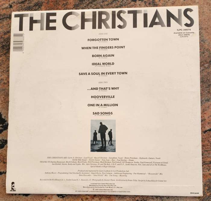 THE CHRISTIANS The Christians - Gatefold (Very Good+/Very Good+) Island ILPC 29876 SA Pressing 1987