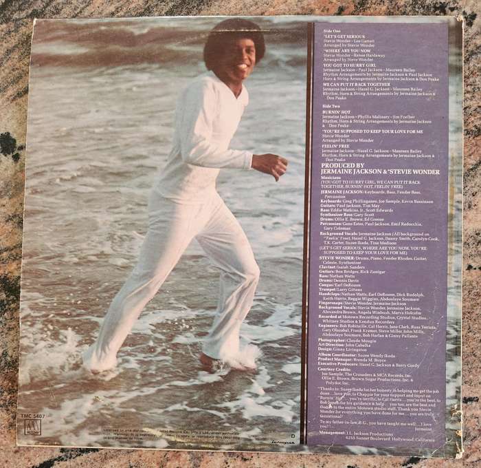 JERMAINE JACKSON Let's Get Serious (VG+/VG+) Motown TMC 5407 SA Pressing