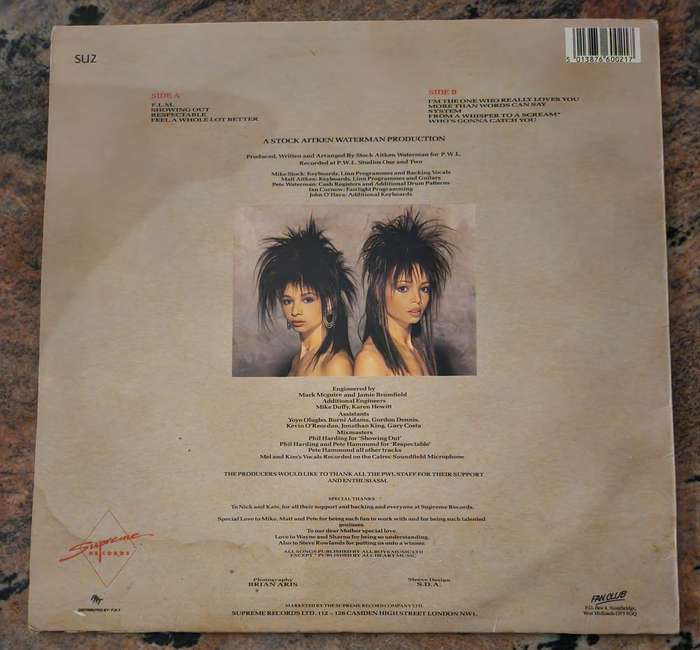 MEL & KIM FLM (VG+/VG+) Supreme SU2 UK Press 1987 - Lyrics inside