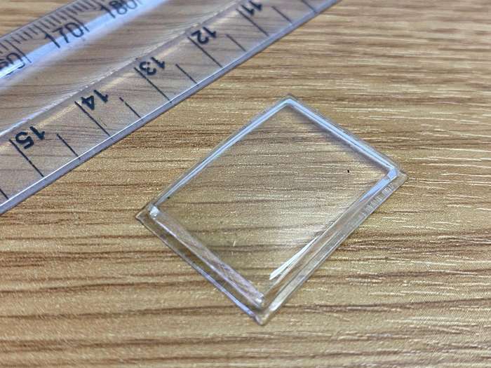 Tank watch crystal - 18.5 x 26.5mm