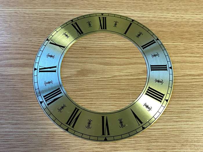 160mm open face clock dial