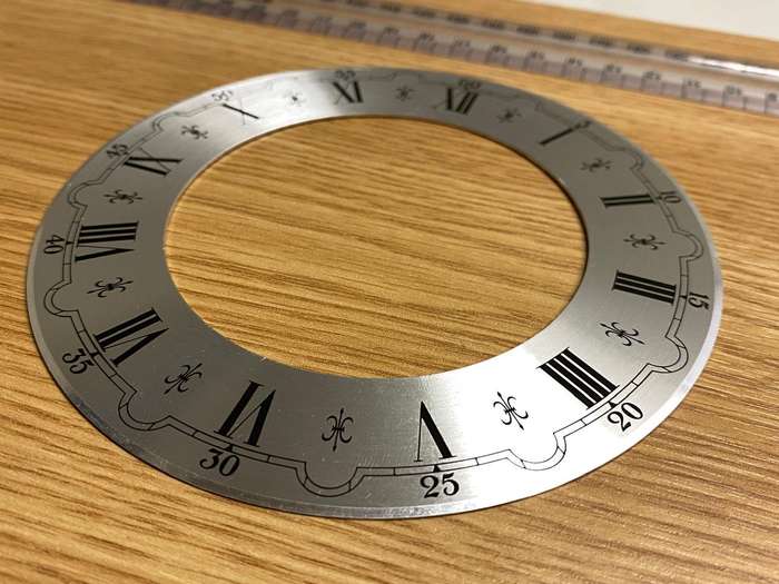 130mm open face clock dial