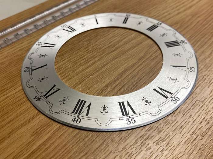 130mm open face clock dial