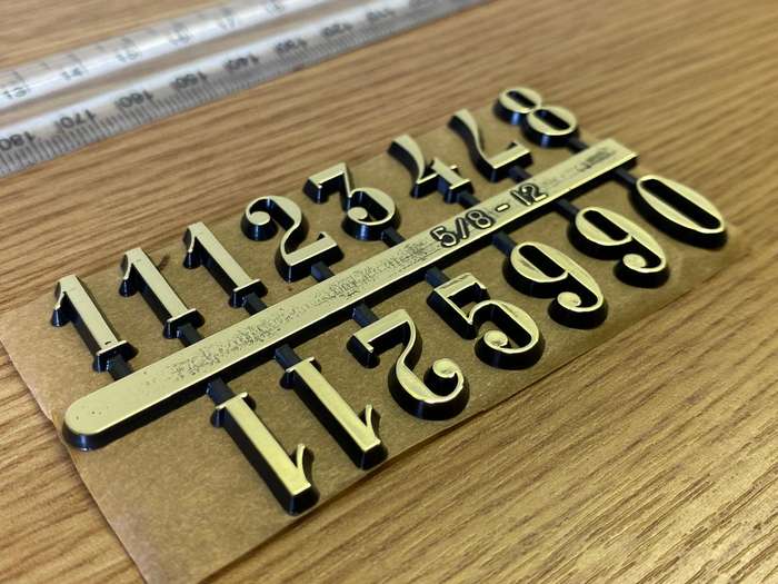 16mm Clock numerals