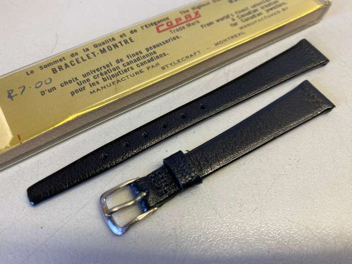 12mm  calf leather watch strap