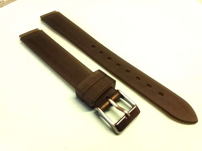 Soft black silicone strap - 12mm