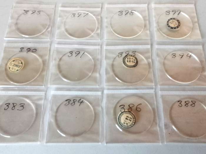 Pocket watch crystals - curved bevel edge- 12 pieces