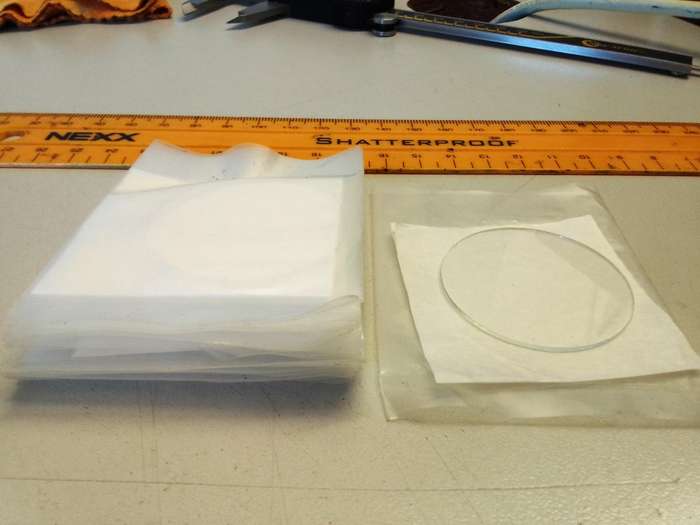 40mm round flat glass - 10 pieces