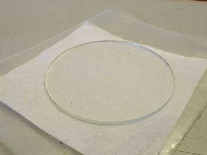 40mm round flat glass - 10 pieces