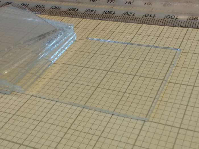 40mm square flat glass - 10 pieces