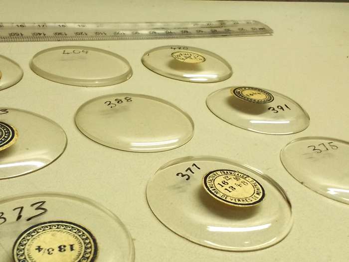 Pocket watch crystals - domed - 12 pieces