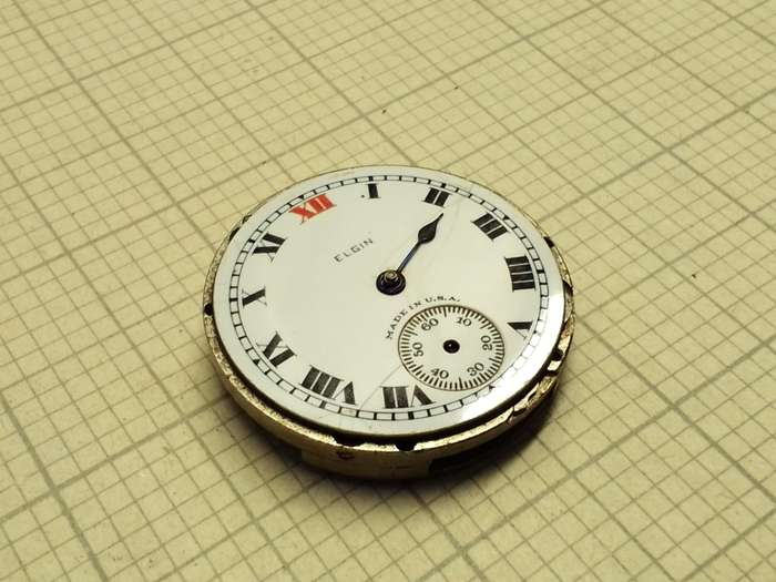 ELGIN - 28mm pocket watch movement - parts/repair