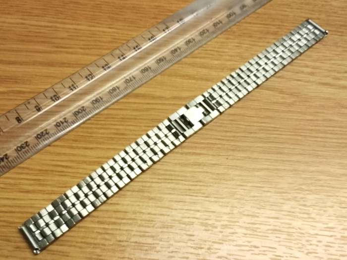 14mm two piece stainless steel bracelet - gold accents