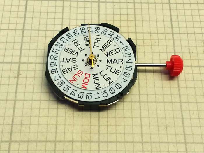 MIYOTA 23.6mm day/date  quartz movement