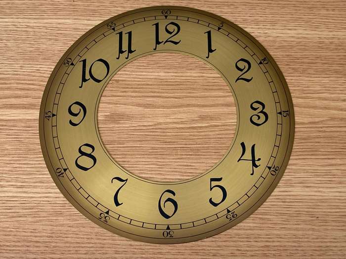 205mm open face clock dial