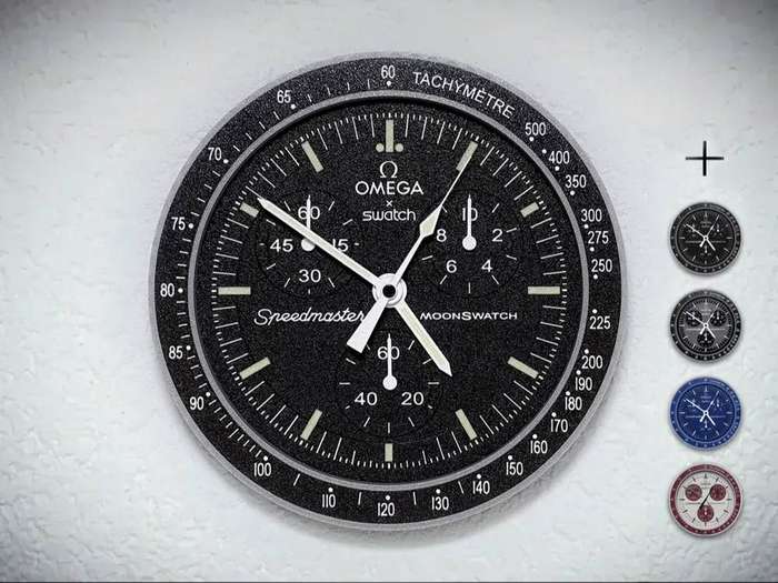 Omega x MoonSwatch inspired 3D printed wall clock