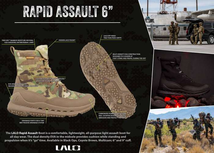Rapid Assault 6" Multi cam Tactical Boots