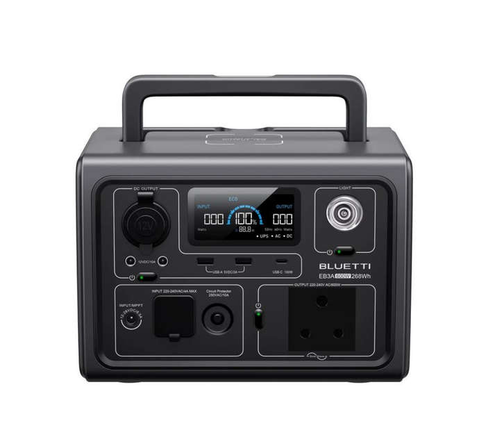 Bluetti EB3A 600W Portable Power Station 268WH SA Socket