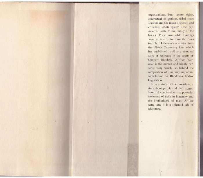 African Interlude  --  J. F. Holleman